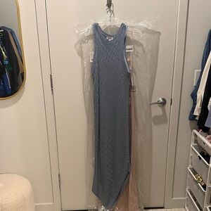 525 America Sleeveless Knit Maxi Dress in Blue